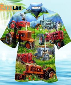 Tractor Real Men Drive Tractors Hawaiian Shirt