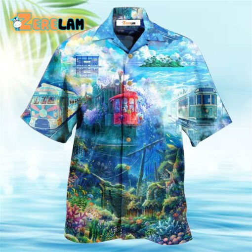 Tram Fantasy On The Ocean Hawaiian Shirt