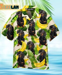 Tropical Banana Dachshund Summer Hawaiian Shirt