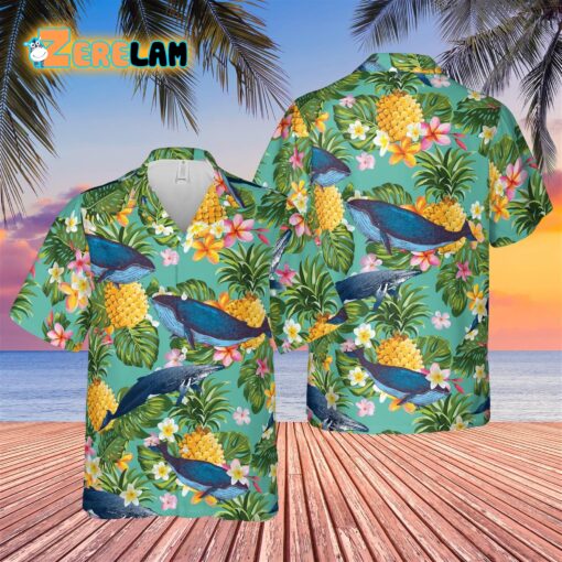Tropical Whale Hawaiian Shirt