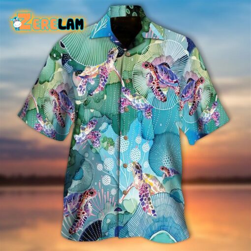Turtle Coral Hawaiian Shirt