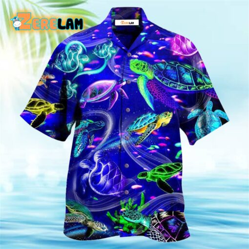 Turtle Life Is Better With A Turtle Blue Ocean Hawaiian Shirt