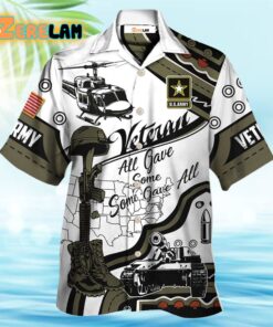 Veteran Us Army Some Gave All With Blue Style Hawaiian Shirt