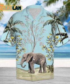 Vintage Elephant Tropical Hawaiian Shirt