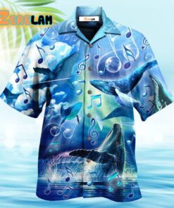 Whale Dancing In The Melody Of The Blue Sea Hawaiian Shirt
