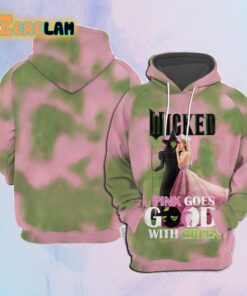 Wicked Pink Goes Good With Green Hoodie