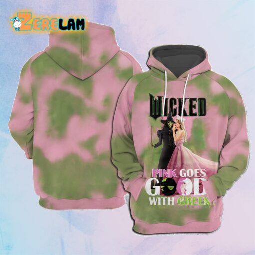 Wicked Pink Goes Good With Green Hoodie