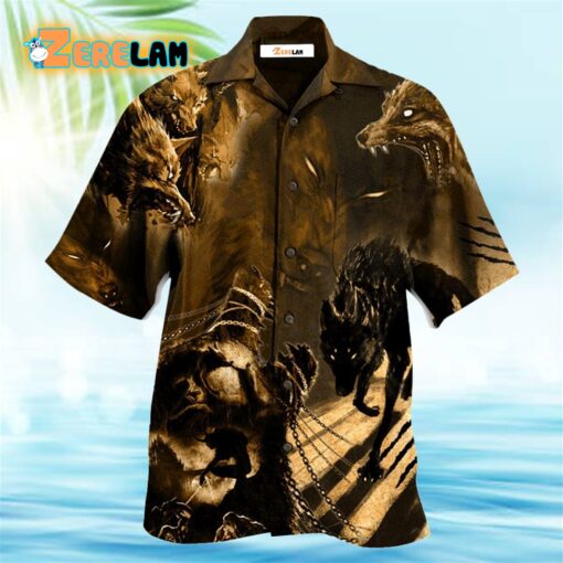 Wolf Darkness Scary Hawaiian Shirt