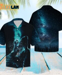 Wolf Galaxy Hawaiian Shirt