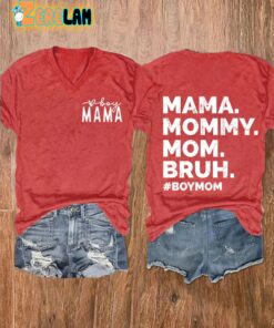 WomenS Boy Mom Print Casual T Shirt 1