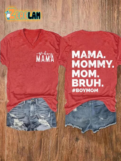 Women’S Boy Mom Print Casual T-Shirt