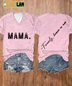 WomenS Mama Print Casual T Shirt 1