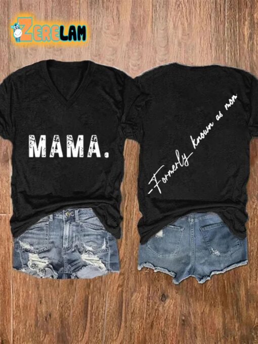 Women’S Mama Print Casual T-Shirt