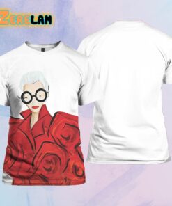 Women’s Iris Apfel Print V-Neck T-Shirt