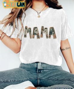 Womens Mothers Day Floral Mama Print T Shirt 1