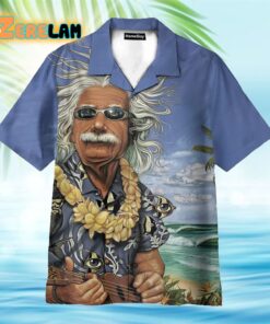 Albert Einstein Chilling On The Beach Hawaiian Shirt