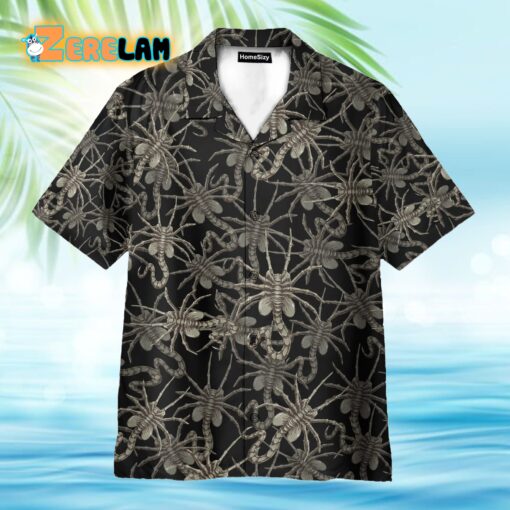 Face Alien Hugger Hawaiian Shirt