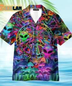 Alien Stay Trippy Little Hippie Hawaiian Shirt