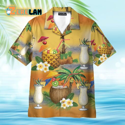 Aloha Summer Paradise Pina Colada Hawaiian Shirt