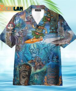 Aloha Summer Tiki Island Hawaiian Shirt