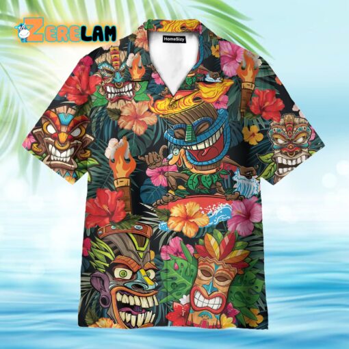 Aloha Summer Tiki Tiki Surf Hawaiian Shirt
