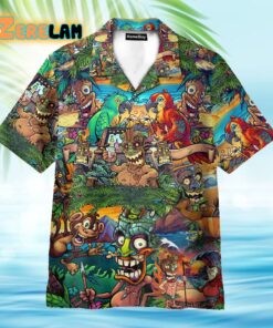 Aloha Summer Tiki Tropical Colourful Hawaiian Shirt