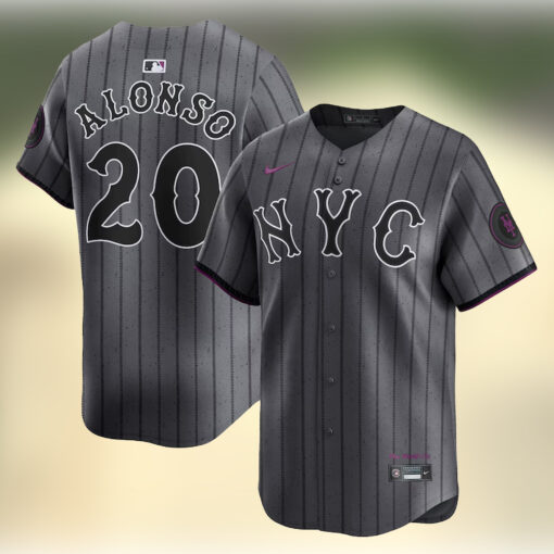 Alonso 20 Nyc Mets City Connect Shirt 2024
