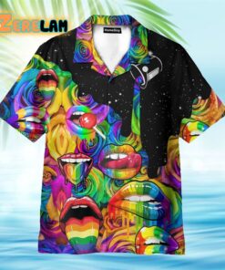 Amazing LGBT Pride Lip Licking Hawaiian Shirt
