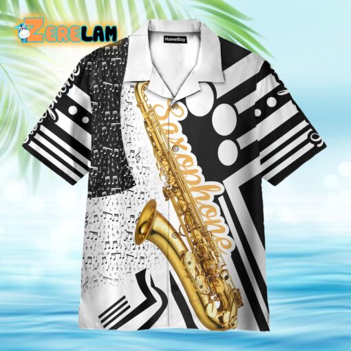 Saxophone Paradise Hawaiian Shirt