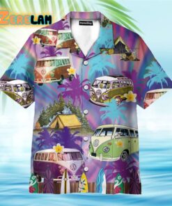 Amazing Summer Camping Campervan Hippie Hawaiian Shirt