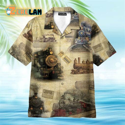 Amazing Train Locomotive Hawaiian Shirt