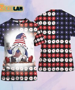 American Flag Baseball Women Shirt