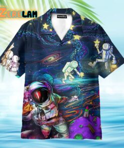 Astronaut In The Galaxy Hawaiian Shirt