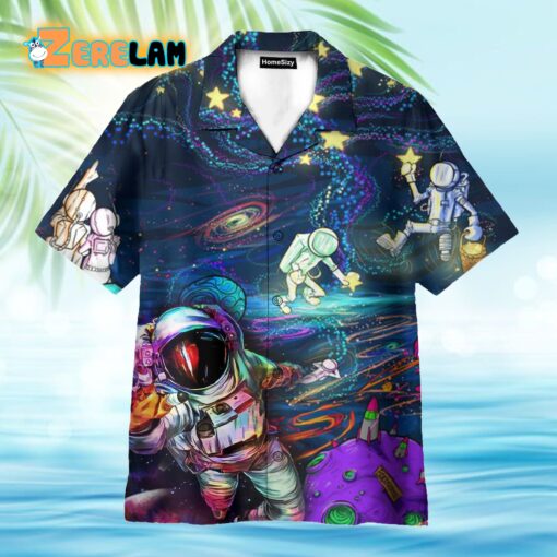 Astronaut In The Galaxy Hawaiian Shirt