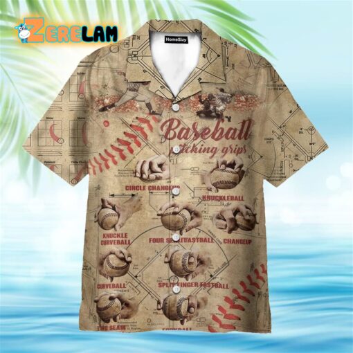 Baseball Pitching Grips Hawaiian Shirt