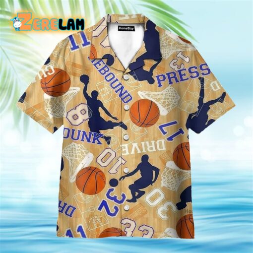 Basketball Rebound Press And Dunk Hawaiian Shirt
