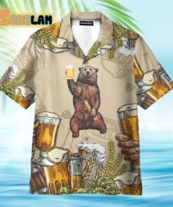 Bear and Beer Hawaiian Shirt