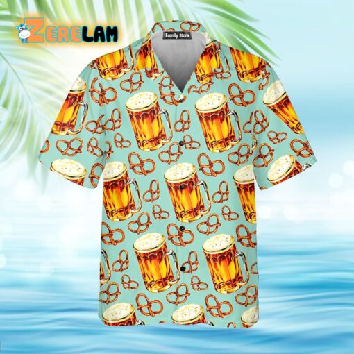 Beer and Pretzel Hawaiian Shirt