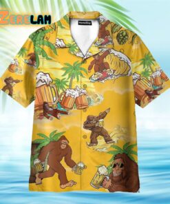 Summer Bigfoot Drink Beer Hawaiian Shirt