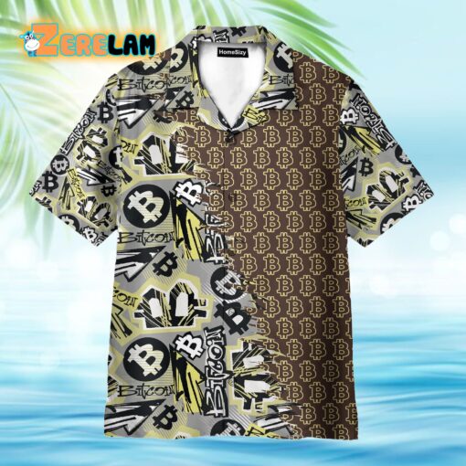 Bitcoin Doodle Funky Pattern Hawaiian Shirt