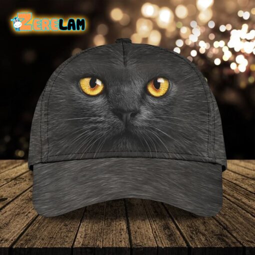 Black Cat Face Hat Cute Baseball Hat