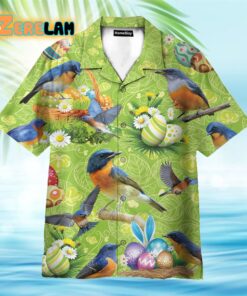 Bluebirds Happy Easter Day Hawaiian Shirt