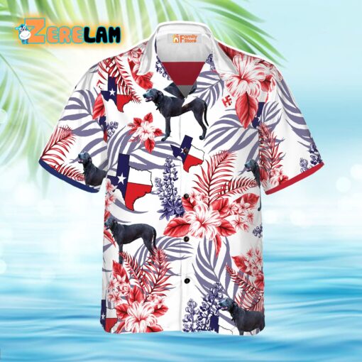 Bluebonnet Texas Blue Lacy Dog Version Floral Pattern Hawaiian Shirt