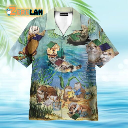 Books Make Otter Day Funny Hawaiian Shirt