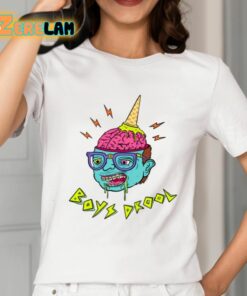 Boys Drool Ice Cream Brain Shirt 2 1