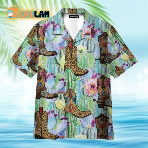 Cactus Boots Hawaiian Shirt