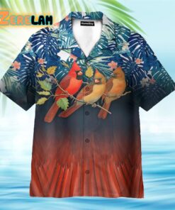 Cardinal Bird Hawaiian Shirt