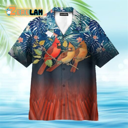 Cardinal Bird Hawaiian Shirt