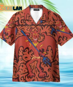 Cartoon Styled Demon Satanic Goth Gothic Hawaiian Shirt