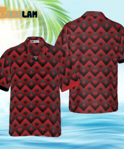 Casino Black And Red Pattern Hawaiian Shirt